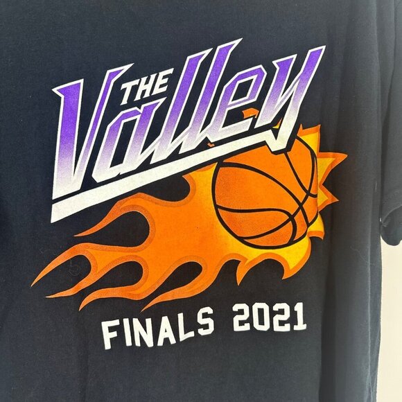 Pheonix The Valley Finals 2021 Basketball Graphic T-Shirt Black L - Picture 1 of 4
